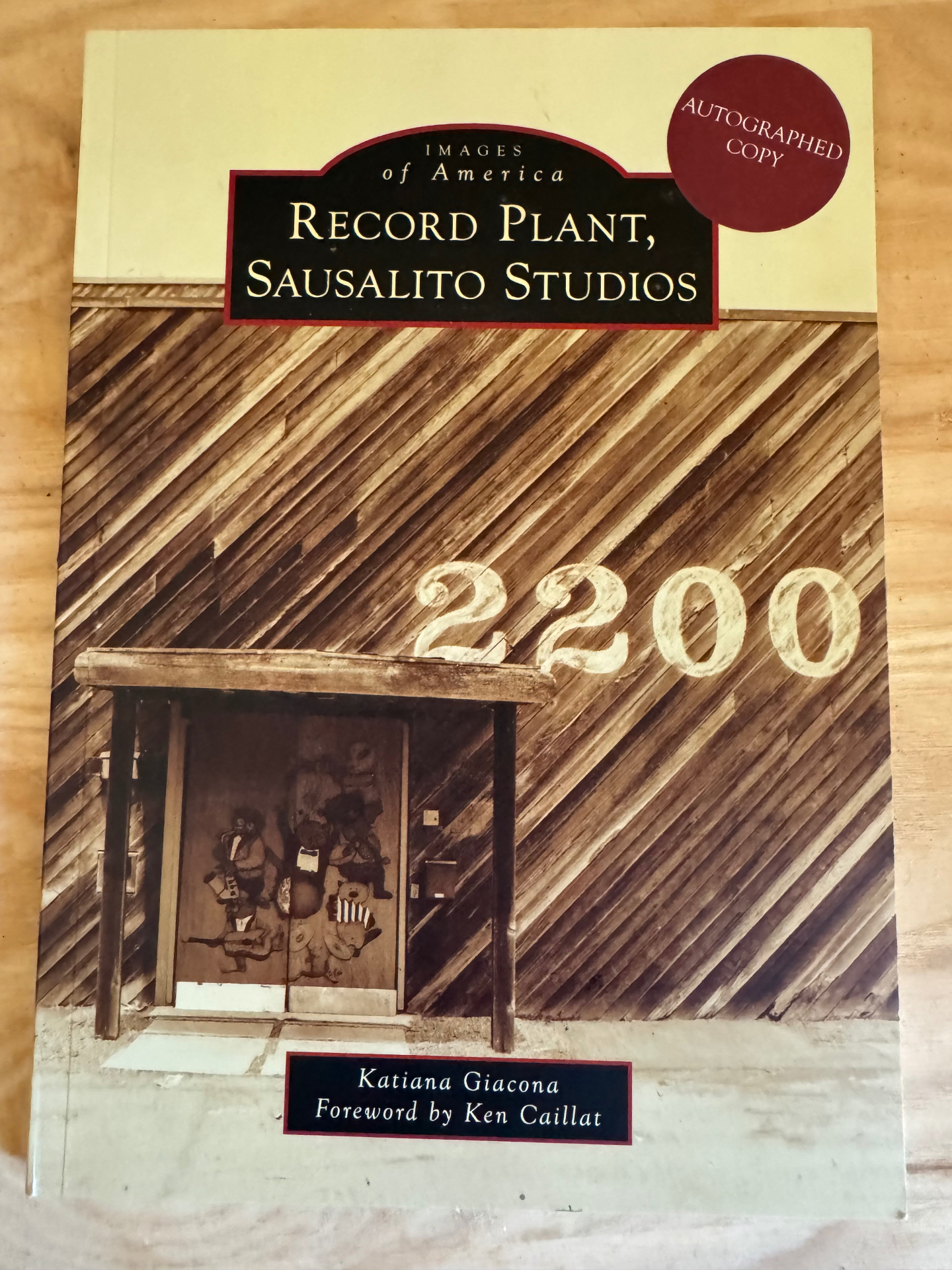 Record Plant, Sausalito Studios by Katiana Giacona — autographed paperback cover