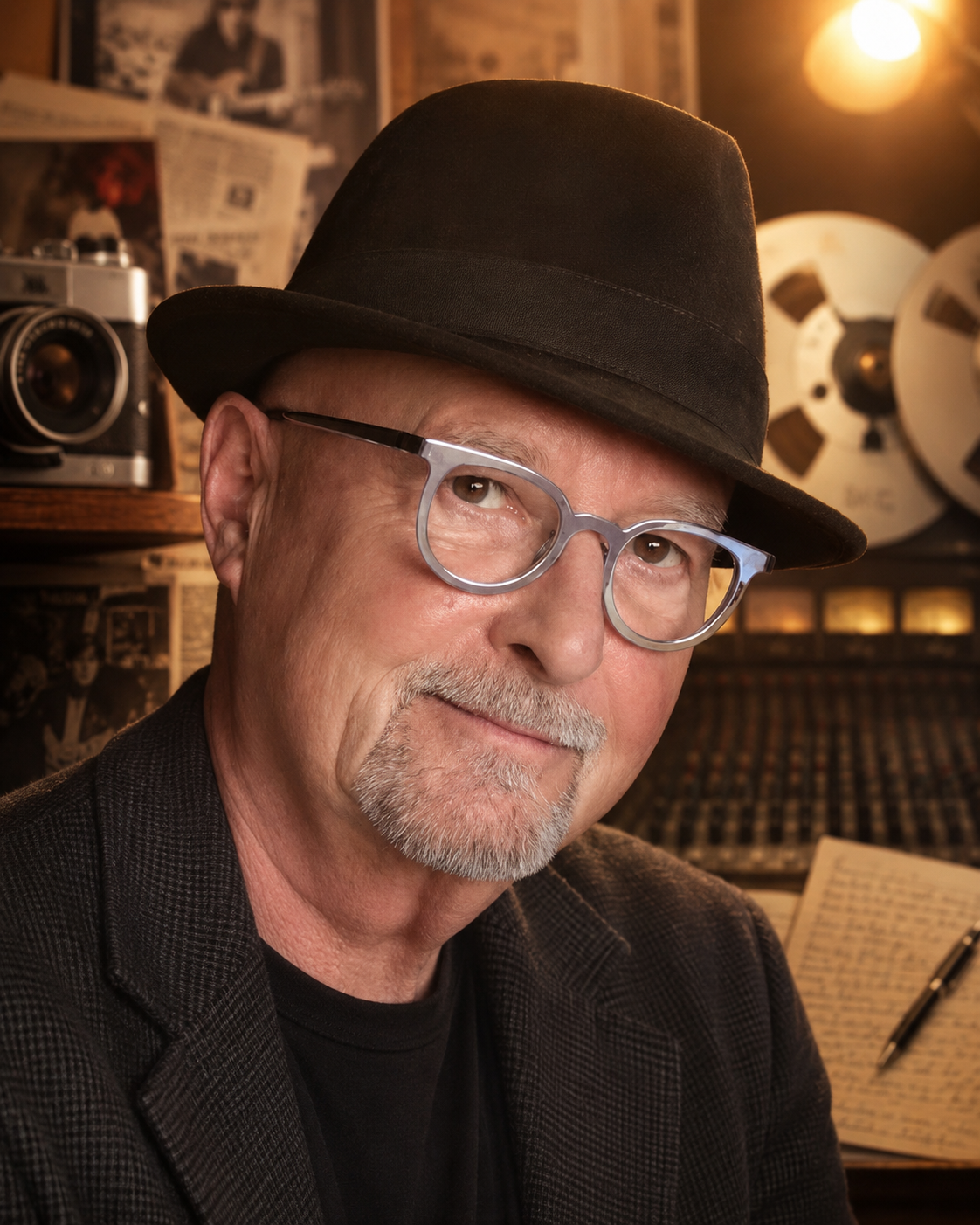 David Goggin, also known as Mr. Bonzai, photographed in his metallic-frame glasses.